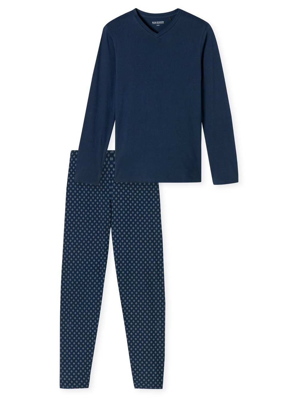 Schiesser Pyjama Herren blau, 56 Image