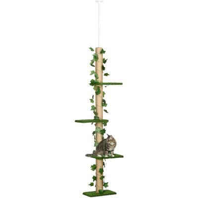 Kratzbaum, Katzenkratzbaum Deckenhoch, 202-242 cm, Kletterbaum, Katzenbaum Höhenverstellbar, Image