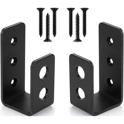 2er-Pack robuste Stahl-Türhalterung für 2 x 4 Türen, U-förmige Sicherheitsstange Image