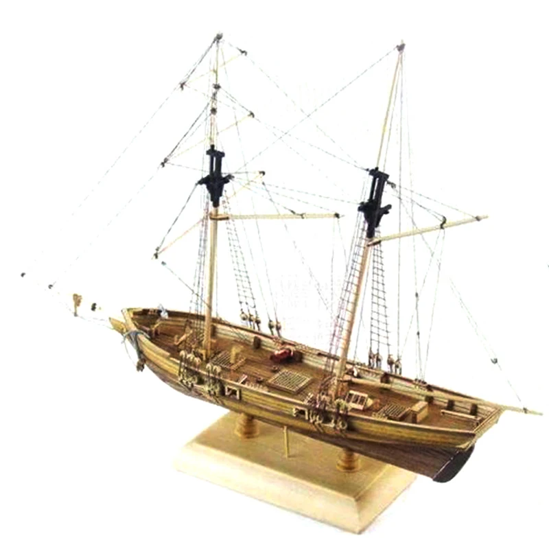 1:70 neue Port Holz Segelboot Modell DIY Kit Schiff Montage Dekoration Geschenk Image