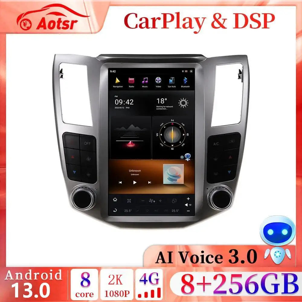 12 "Touchscreen Auto Radio Für Lexus RX RX300 RX330 RX350 RX400H 2004 - 2008 GPS Carplay Android 13,0 multimedia-Player HeadUnit Image