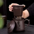 Chinesisches Teetasse-Set, handgefertigt, tragbar, Ton, Keramik, Tasse, Reise-Teeset, chinesisches