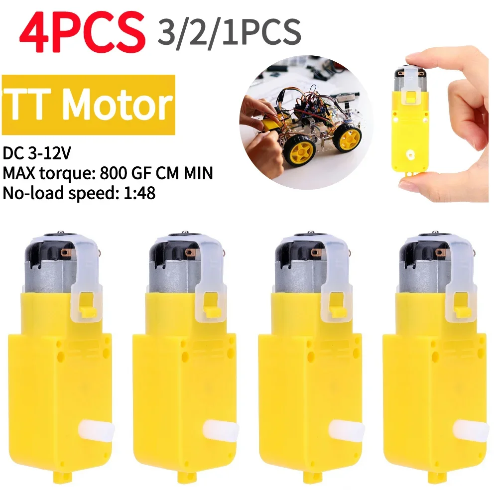 Doppel wellen getriebe motor Getriebe motor DC 3-12V Smart Car Chassis Vier antrieb Auto motor Elektro getriebe motor für DIY Smart Car Roboter Image