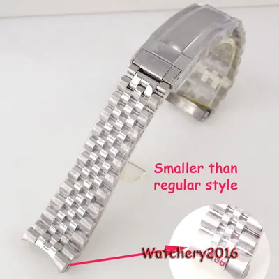 20 mm gebürstetes Uhrenarmband, Doppelendgliederarmband, 316L Edelstahl, silberner Faltschließe, Image