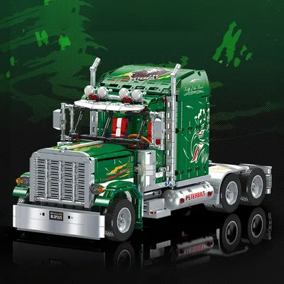 Statische Version DIY Anhänger LKW Frontmodell Baustein Technische pädagogische Montage Image