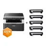 Brother DCP-1612W Pack imprimante multifonction laser noir et blanc A4 + 5 toners + garantie 3 ans