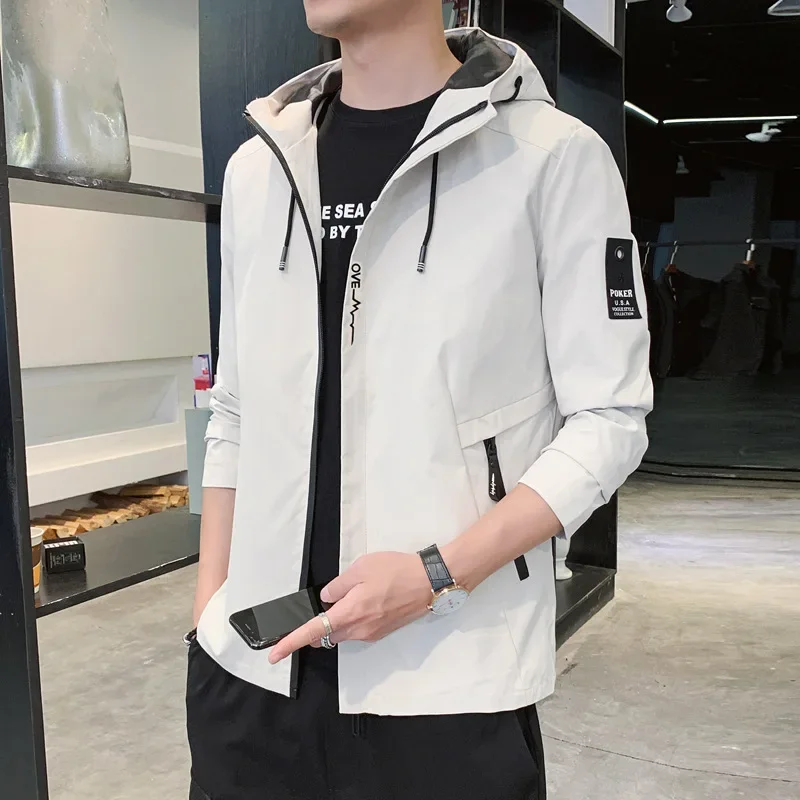 Frühling und Herbst Neue Mode Einfarbig Mit Kapuze Große Größe Jacke männer Casual Lose Komfortable Hohe Qualität Mantel M-5XL 2024