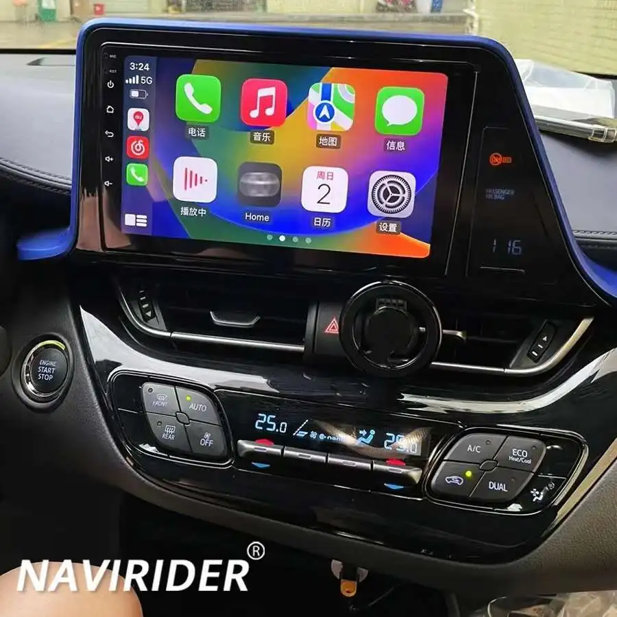 Wireless Carplay Android 14 Ai Voice Autoradio Stereo 8 128GB GPS Navigation für Toyota chr C-HR 2013-2016 Multimedia Video 2din Image