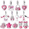 925 Silber Liebe Bogen Tanz Schuhe Tasche Charm Perlen passen Pandach Original DIY Armbänder Anhänger Party Mode Geburtstags geschenke Schmuck