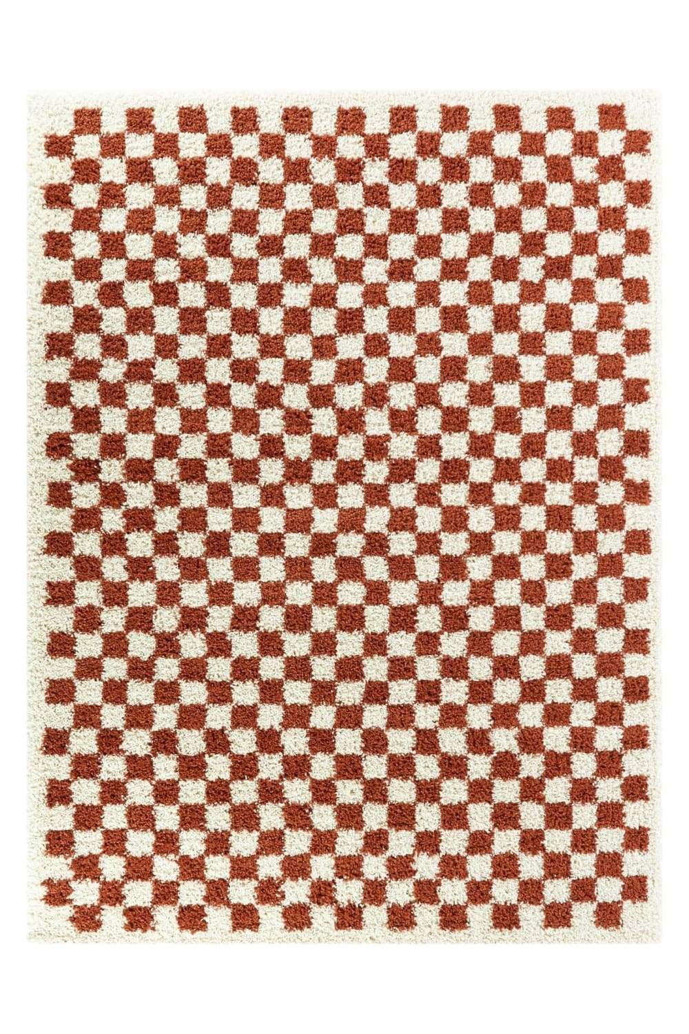 Tapis à poil haut doux et confortable terracotta 160 x 230