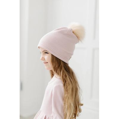 Loulou Lollipop Waffle Pom Pom Hat, 6-12 Months - Blush Pink