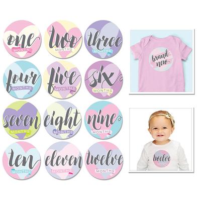 Sticky Bellies Hello, Baby Stickers - Newborn to 12 Months - Girl