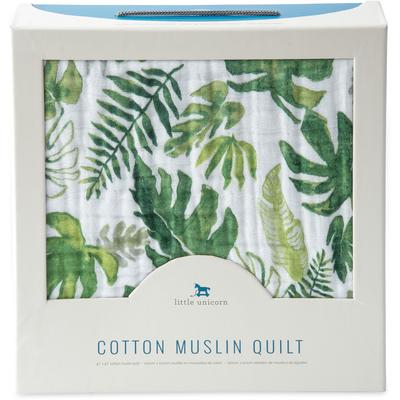 Little Unicorn Cotton Muslin Quilt - Tropical Leaf