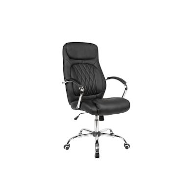Bürostuhl: Modernes Design, bequeme Polsterung, ergonomische Rückenlehne, einstellbare Wippmechanik, großes Fußkreuz. 70x70x123 cm | Kadima Design Image