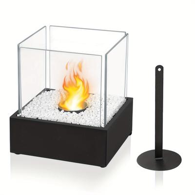 TEMU Table Fireplace Indoor And Outdoor Fireplace With Decorative Stones Freestanding Fireplace Patio Fire, Infinite Image
