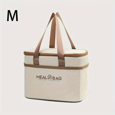 TEMU 1pc Lunch Box Handbag, Aluminum Foil Waterproof Lunch Box Bag For Office Workers