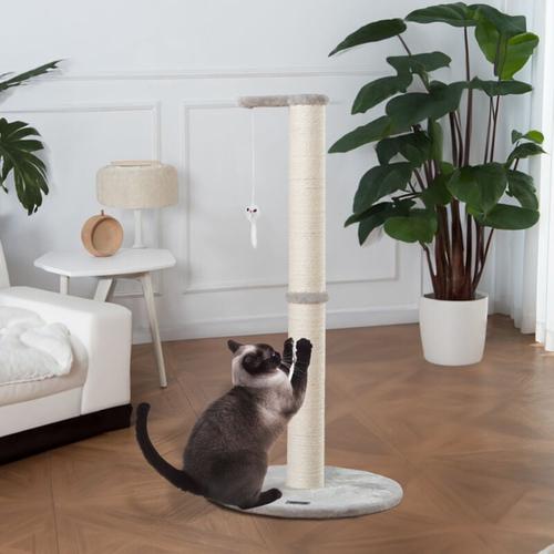 Kratzpfosten Sisal neva Farbe: Grau Kratzpfosten Kratzbaum Katzenkratzbaum Kratzstamm - Home Deluxe