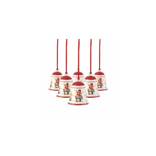 Villeroy & Boch My Christmas Tree Glocke Spielzeug ø 5,4 cm 6er Set - rot - DS