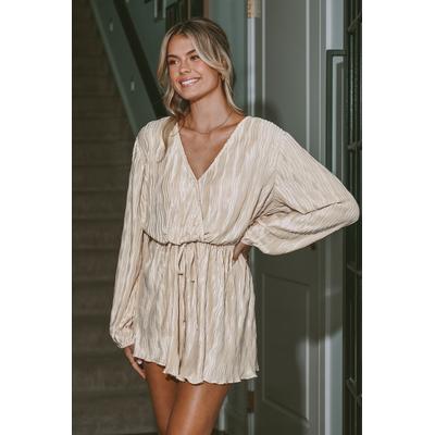 Apricot Blouson Sleeve Wide Leg Playsuit