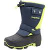 Winterstiefel KANGAROOS "Kanga-Bean II", Damen, Gr. 34, blau (navy, lime), Synthetik, Textil, sportlich, Schuhe, Snowboots, Winterboots, Winterschuhe, wasserabweisend