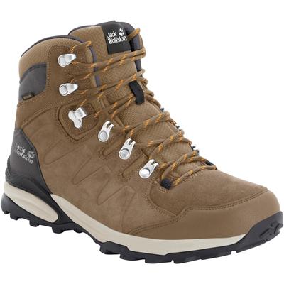 Wanderschuh JACK WOLFSKIN "REFUGIO TEXAPORE MID W", Gr. 37,5, orange (braun, apricot), Veloursleder, Textil, Synthetik, 