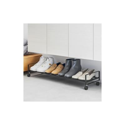 Yamazaki Schuhregal 83x14x27cm mit Rollen "Tower" für 4 Paar Schuhe schwarz Image