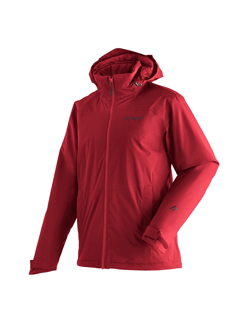 Regenjacke MAIER SPORTS "Metor Therm Rec M", Herren, Gr. 52, rot, 100% Polyester, Rundhals, Jacken Regenjacke, warme Herren Jacke mit Kapuze, Winterjacke wasserdicht atmungsaktiv