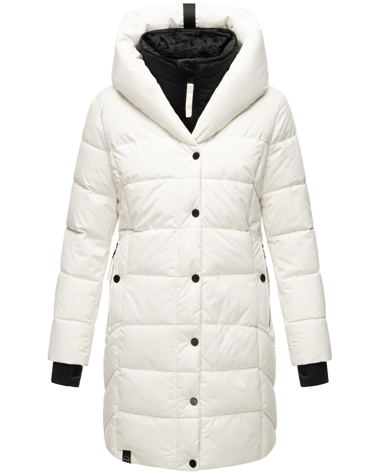 Steppmantel NAVAHOO "Knutschilein", Damen, Gr. M38, weiß, Obermaterial: 100% Polyester, Innenfutter: 100% Polyester, Wattierung: 100% Polyester, Ärmelfutter: 100% Polyester, Modisch, tailliert ca. Mitte Oberschenkel, Ärmel ohne Ärmelschlitz... Image