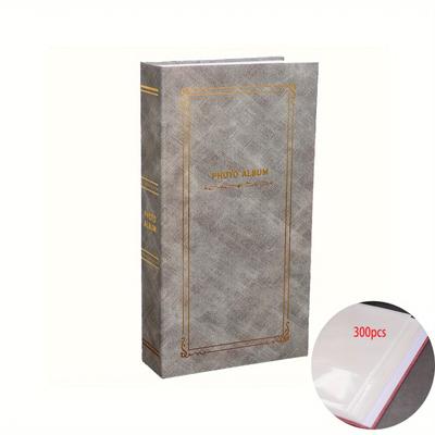 TEMU 1pc 6 Inch 300 Pieces Insert Retro Decoration Photo Album Image
