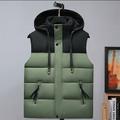 Herren Puffer Weste Kapuzenweste Gepolstert Weste Steppweste Täglich Verabredung Urlaub Modisch Brautkleider schlicht Herbst Winter Tasche Abnehmbare Kapuze Polyester warm halten Komfortabel Farbblock
