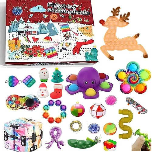 Weihnachten Blind Box Kinder Party Geschenk Dekompression DIY Hand-zerrissen Countdown-Kalender Blind Box Weihnachten Spielzeug für Weihnachten Geschenke Image