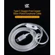 Cavo per auricolari KZ Cavo di aggiornamento placcato argento Cavo per cuffie Tipo-C 2PIN 0,75mm Per KZ ZSN ZSX EDX PRO AS16 ZS10 PRO X Castor