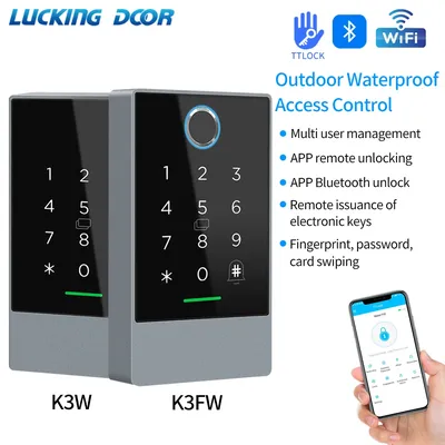 Ttlock wifi Zugangs kontrolle Tastatur wasserdichte Tür Smart Lock App Alexa Finger abdruck Code RFID-Kartens chloss Aluminium elektronisches Schloss