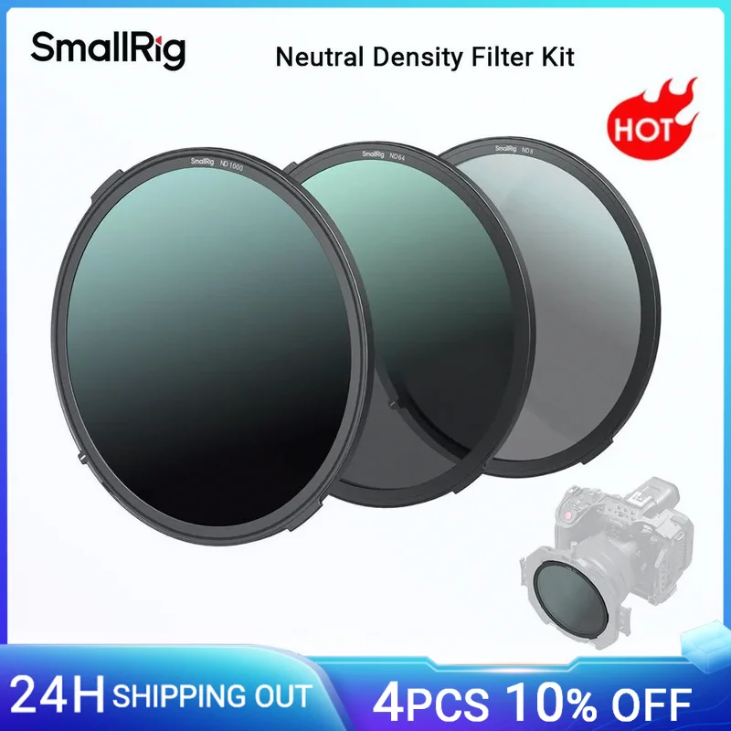 SmallRig Neutral Density Magnetfilter-Set (3 Stück) ND8, ND64, ND1000 Filter Doppelseitige 16-lagige Beschichtung für SMALLRIG Matte Box Image