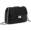Umhängetasche VIVANCE "Schultertasche", Damen, Gr. B/H/T: 27cm x 18cm x 8cm, schwarz, Textil, unifarben, Samtoptik, Taschen, in modischer Samtoptik, Handtasche, Tragetasche, Crossbody Bag VEGAN