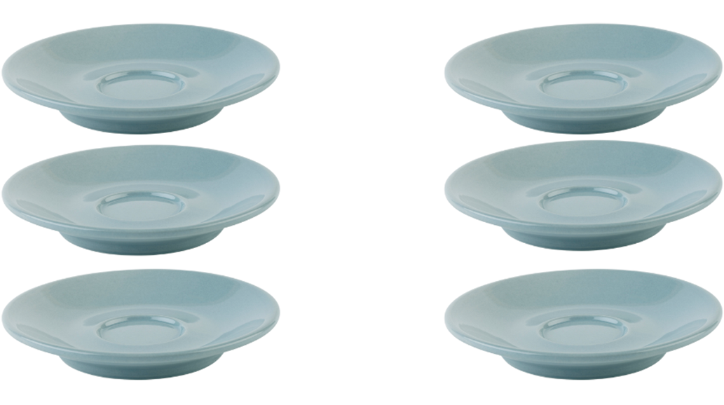 Untertasse APS "6er Set Espressountertasse -SNUG-", blau, H:2cm Ø:11,5cm, Porzellan, Speiseteller, hochwertig verarbeitetes Material