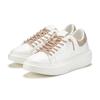 Sneaker LASCANA "Freizeitschuhe", Damen, Gr. 36, weiß, Obermaterial: 100% Lederimitat. Futter: 100% Textilmaterial. Decksohle: 100% Textilmaterial. Laufsohle: 100% Synthetik, mehrfarbig, metallisierte Fasern, casual, Schuhe, mit Metallicdetails und...