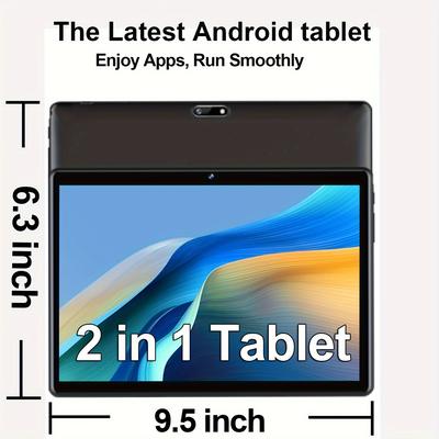 TEMU 2024 Tablet 10 , Tablet , 2 In 1 Tablet , 64gb Rom + (4+4virtual)gb , 128gb , 5g , Gps, 1280 * 800 Hd Display