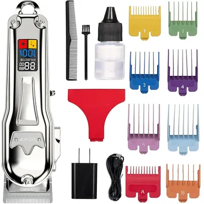 Beard/Hair Cutting Grooming Kit USB Rechargeable, Hair Clipper Cordless Hair Trimmer for Men