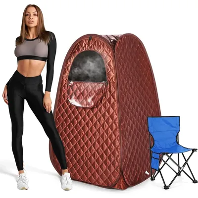 Home spa, sauna tent, steam engine 2.6 litre 1000W steam generator, 90 minute timer, chair,