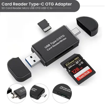 STONEGO OTG Micro SD Card Reader USB 2.0/USB 3.0/Type C/Micro USB Port SD Memory Card Reader