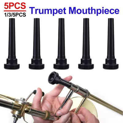 1-5PCS ABS Trumpet Mouthpiece Plastic Mouthpiece Musical Instrument Replacement Parts Trumpet