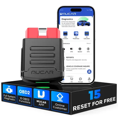 MUCAR BT200 PRO OBD2 Scanner Full System Diagnostic Tools 15 Reset Wireless Car Error Code Reader