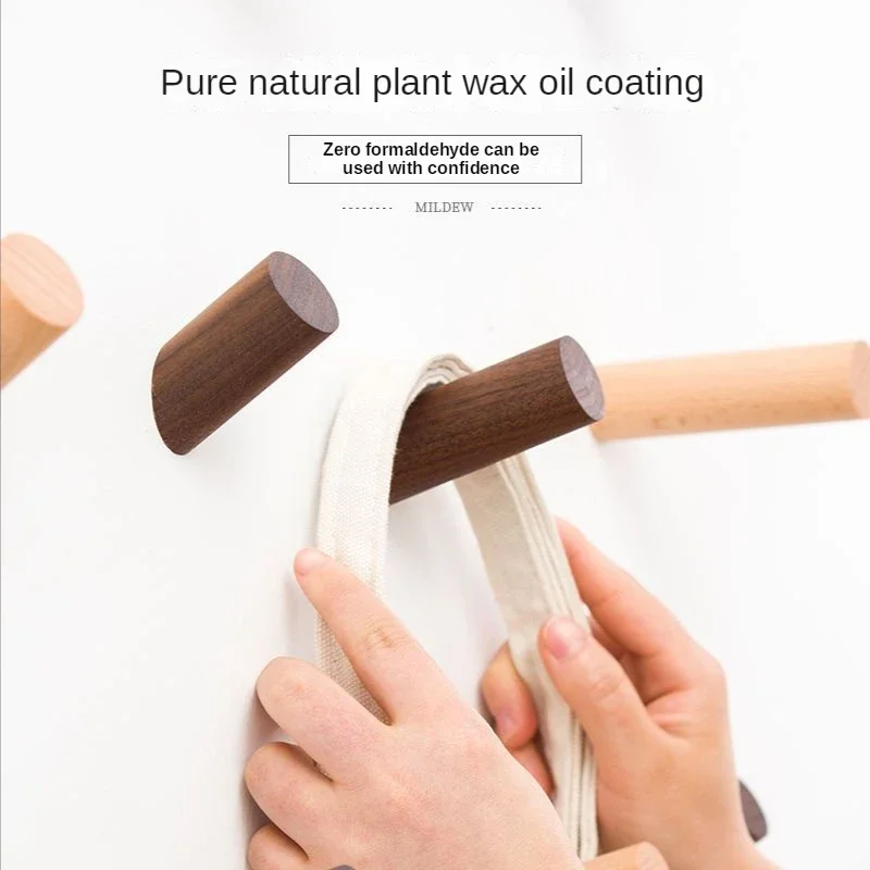 Modische kreative Holz-Kleiderhaken für die Wand, Holzklammern, einzelne Garderobenhaken zum Aufhängen von Kleidung, Mäntel, Hüten, Handtüchern