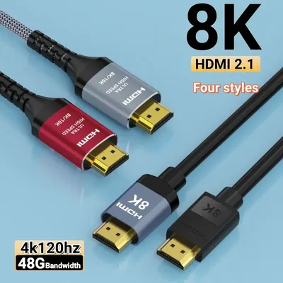 MIZIQIER Lange 8K HDMI 2.1 Kabel, 48 Gbit/s Ultra-Hochgeschwindigkeits-geflochtenes Kabel-4K@120 Hz 8K@60 Hz für Roku TV/PS5/PS4/HDTV/RTX 3080 3090