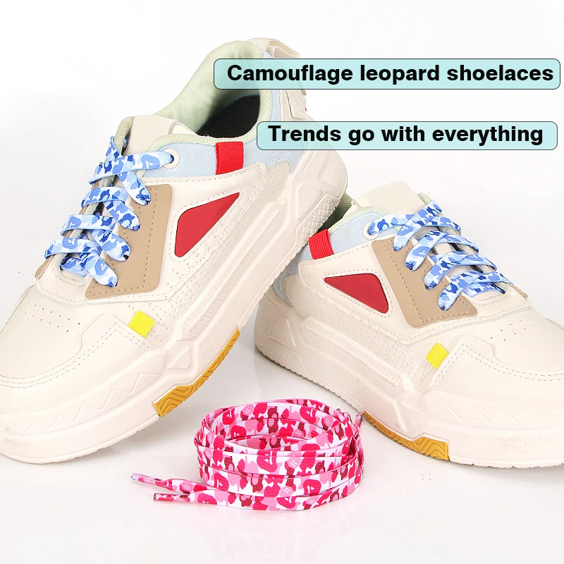 1 Paar Polyester Schnürsenkel für Stiefel mit Schnürsenkeln Schnürsenkel für Sneaker Schnürsenkel Camo Ski Skates Sport Image