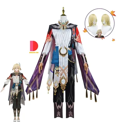 Genshin Impact Kaveh Cosplay Kostüm Overs ize Outfit Schuhe Perücke Zubehör Halloween Party Kleidung Image