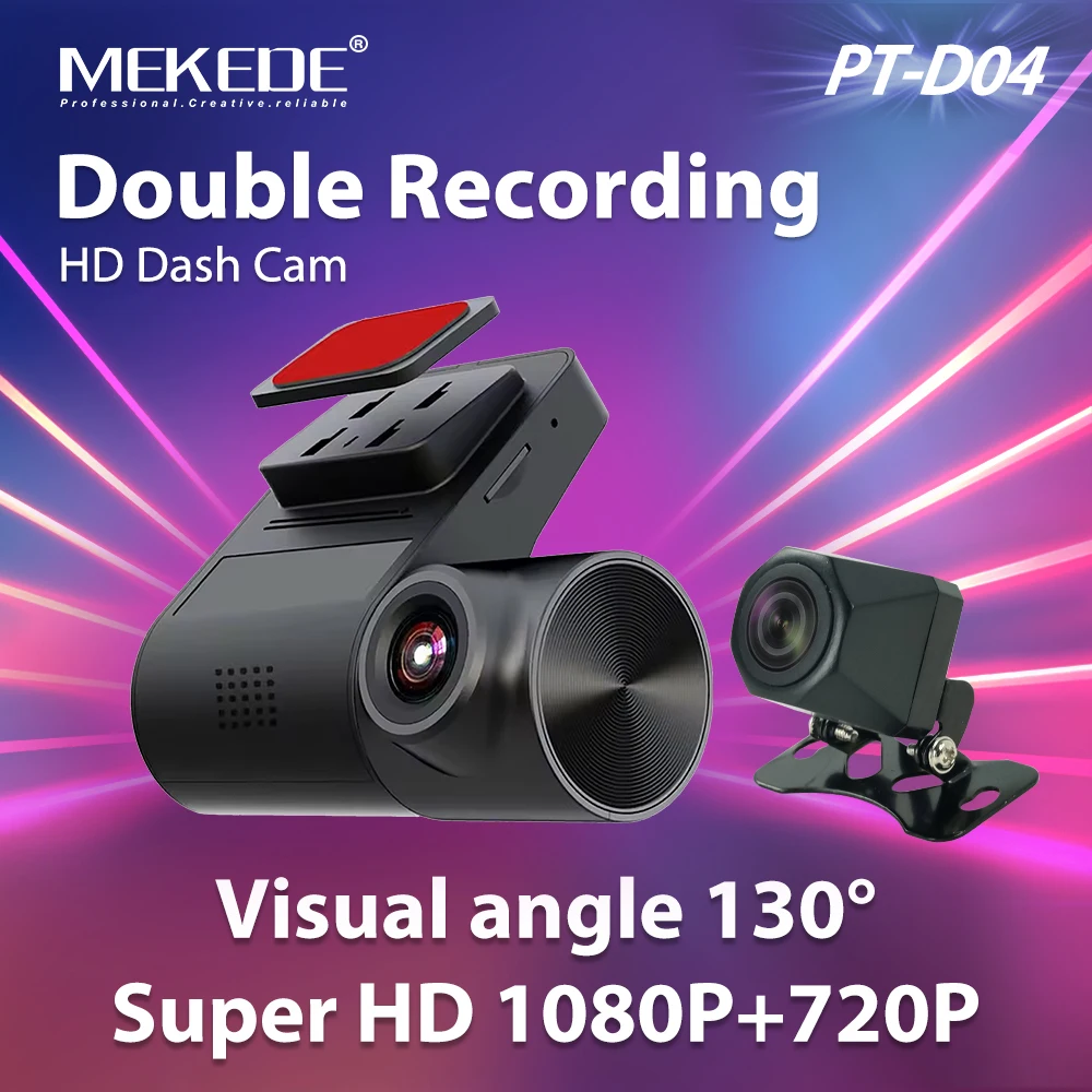 Neue Doppel aufnahme HD Dash Cam Sichtwinkel 130 ° Super HD 1080p 720p Unterstützung ar/Adas Fahr hilfe/fester elektronischer Hund Image