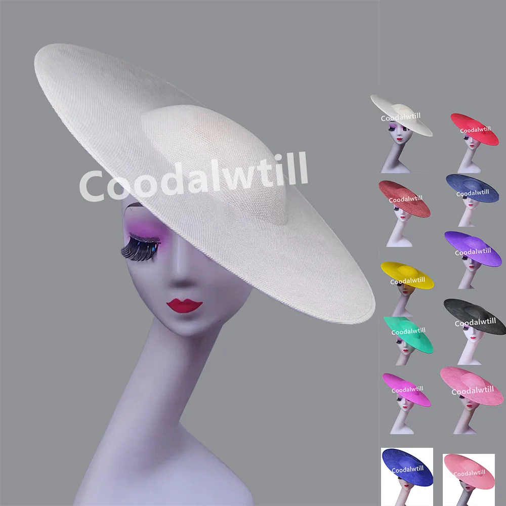 Große Fascinator-Basis, 40 cm Durchmesser, für Hochzeit, Fascinator-Hüte, Damen-Derby, große Millinery-Kappe, DIY-Haar-Accessoires, große obere Kappe Image