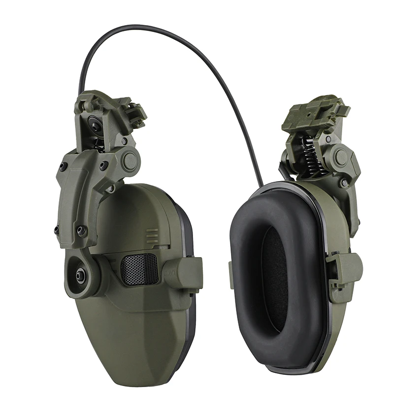 ARM NEXT Schieß-Ohrenschützer, taktisches Helm-Headset, elektronischer Gehörschutz, ausgestattet mit ARC-Schiene Image